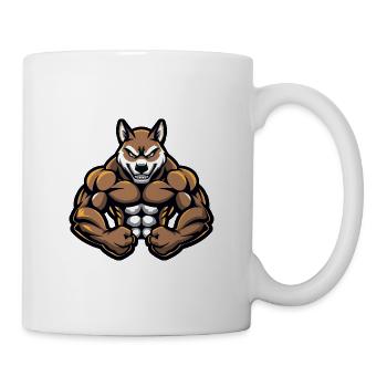 Akita Dog Muscles Fitness - Mug - white - Right