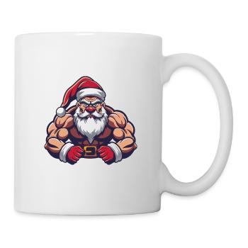 Weihnachtsmann Muskeln Fitness - Tasse - Weiß - Rechts