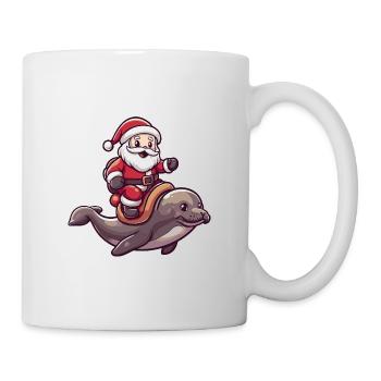 Robbe Tier Weihnachtsmann - Tasse - Weiß - Rechts