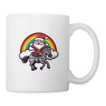 Zebra Santa Claus Rainbow - Mug - white - Right