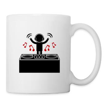 DJ Turntables Disc Jockey Symbol - Tasse - Weiß - Rechts