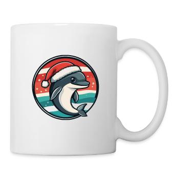 Dolphin Christmas X-Mas - Mug - white - Right