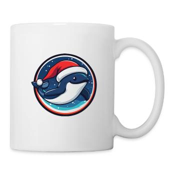 Wal Weihnachten X-Mas - Tasse - Weiß - Rechts