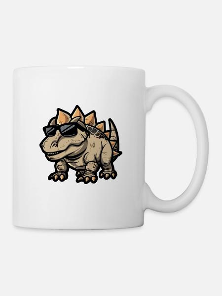 Dinosaurier stegosaurus Tier - Tasse - Weiß