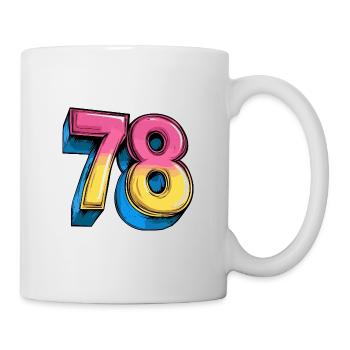 78 Number Colorful - Mug - white - Right
