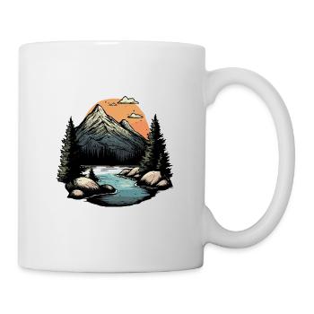 Berge Outdoor Landschaft - Tasse - Weiß - Rechts