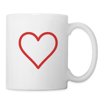Heart Symbol Love Emotion Feeling Statement Icon - Mug - white - Right