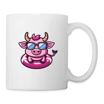 Stier Comic Cool - Tasse - Weiß - Rechts