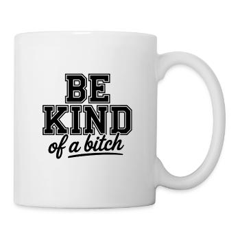 T-Shirt mit beleidigendem humorvollem Motiv - Tasse - Weiß - Rechts