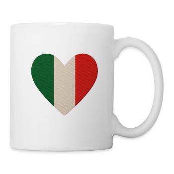 Dreifarbiges Herz Italien - Tasse - Weiß - Rechts