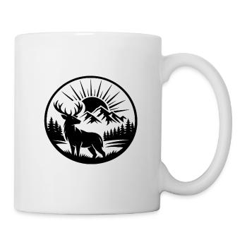 Hirsche – Nordische Wildtiere - Tasse - Weiß - Rechts