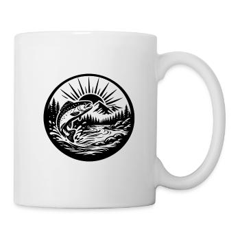 Forelle – Nordische Tierwelt - Tasse - Weiß - Rechts