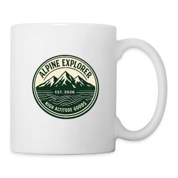 Alpine Explorer Mountain Peaks Vintage - Mug - white - Right