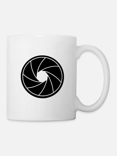 Apertur Spirale Schwarzweiß - Tasse - Weiß