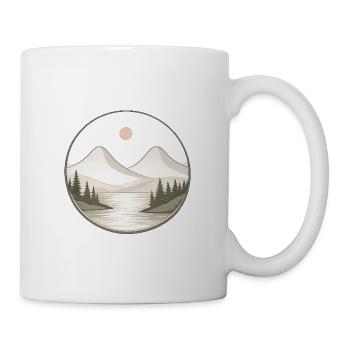 Gebirgslandschaft - Tasse - Weiß - Rechts