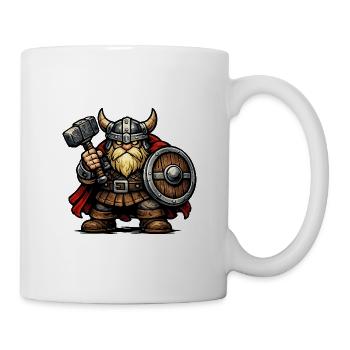 Wikinger Zwerg - Tasse - Weiß - Rechts