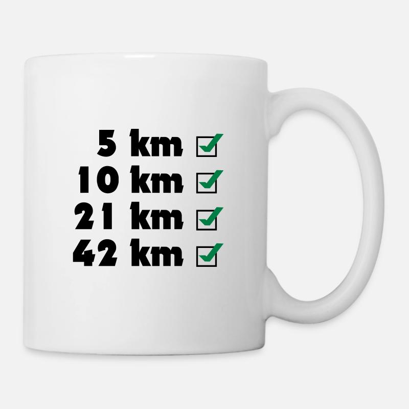 Liste de contrôle du Marathon - Mug blanc - blanc