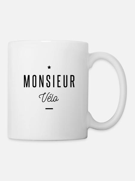 monsieur vélo - Mug blanc - blanc