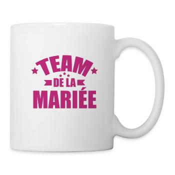 team de la mariée - Mug blanc - blanc - Droite