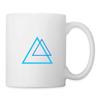 Force pyramids in blue - Mug - white - Right
