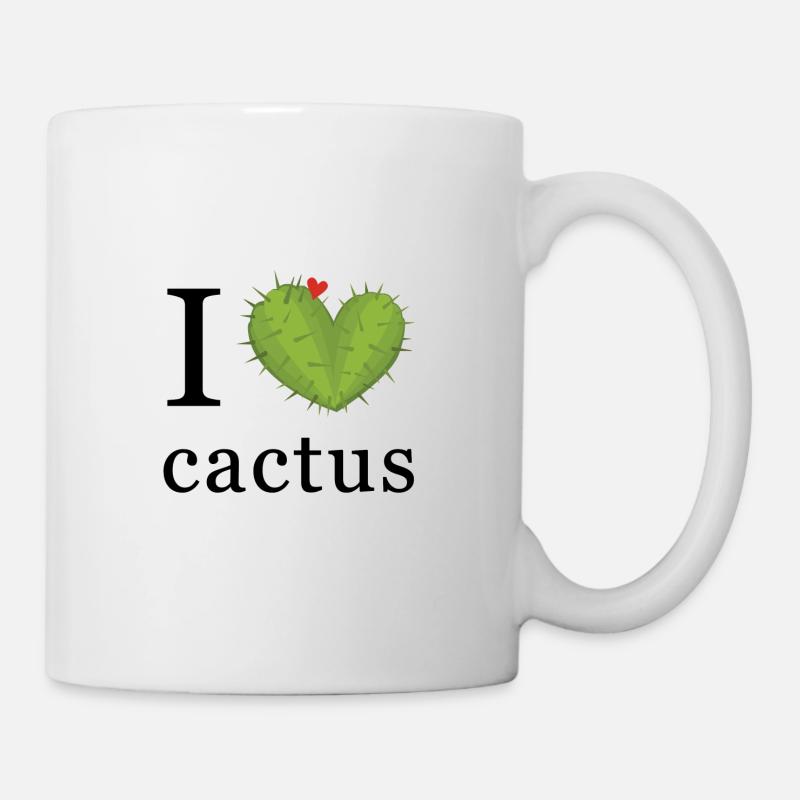 I love cactus - Kaktus Liebe - Mug - white