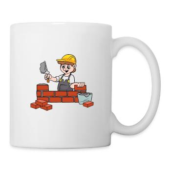 maçon - Mug blanc - blanc - Droite