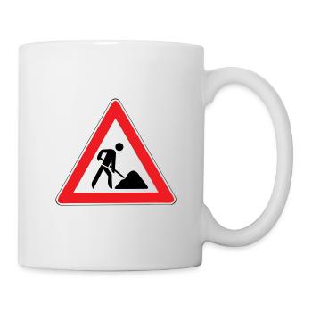 Road sign driving license working build - Mug - white - Right