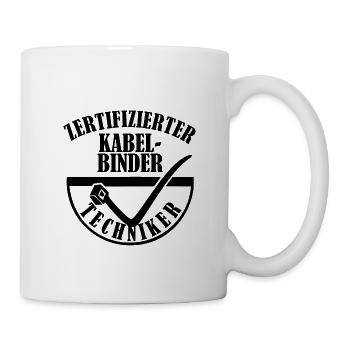 Câble de liaison certifié Technicien - Mug blanc - blanc - Droite