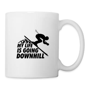 Ski Ski Downhill Black - Mug - white - Right