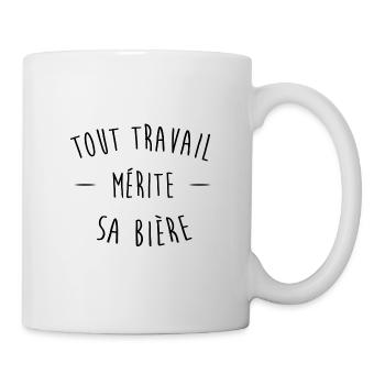 All work deserves its beer - Mug - white - Right