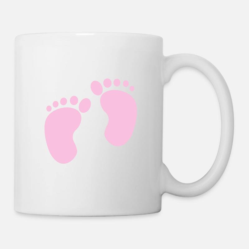 Fußabdrücke - Tasse - Weiß