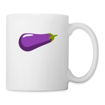 Aubergine Egg Plant Egg Fruit Melanzanie Vegetables - Mug - white - Right
