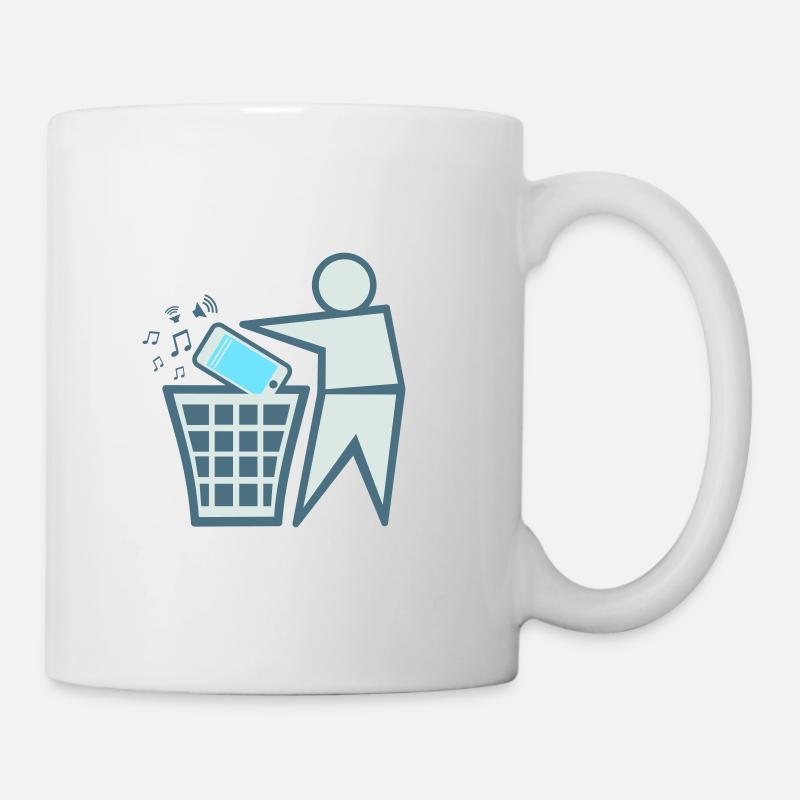 Déchets de smartphones - Mug blanc - blanc