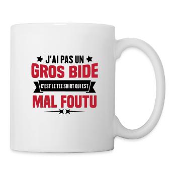 J'ai Pas Un Gros Bide Humour cadeau - Mug blanc - blanc - Droite