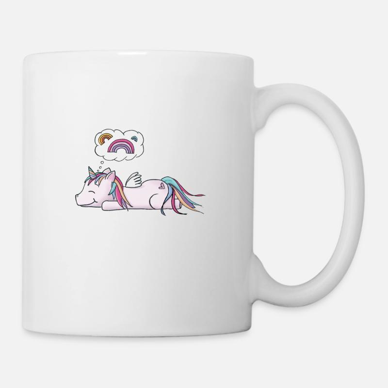 Licorne rêvante - Mug blanc - blanc