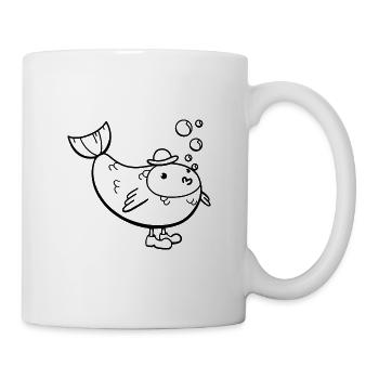 Monsieur Poisson - Mug blanc - blanc - Droite