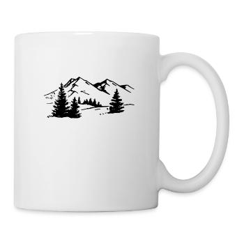 Berge Bäume - Tasse - Weiß - Rechts