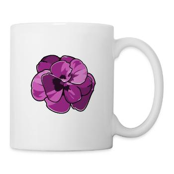 Belle floraison pourpre - Mug blanc - blanc - Droite