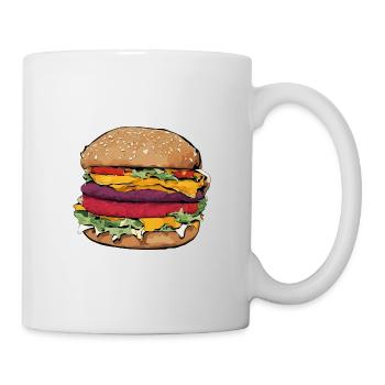 Burger - Tasse - Weiß - Rechts