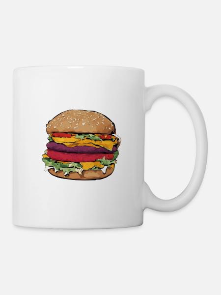 Burger - Tasse - Weiß