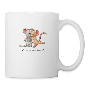 Les souris aiment - Mug blanc - blanc - Droite