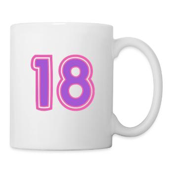 18. 18 YEARS OLD. 18th ANNIVERSARY. BIRTHDAY 18 YEARS. - Mug - white - Right