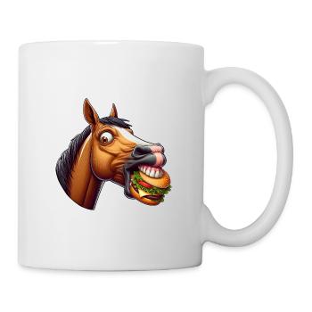 Cheval Cheeseburger Fast Food Jument Étalon - Mug blanc - blanc - Droite