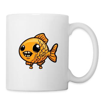 Goldfische Halloween Comic Lustig - Tasse - Weiß - Rechts