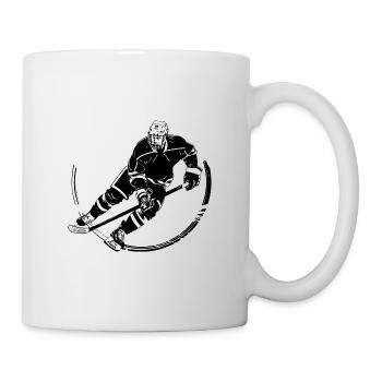 Joueurs de hockey - Mug blanc - blanc - Droite