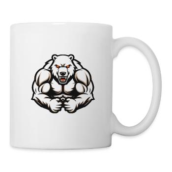 Ours polaire Muscles Forme physique Ours polaire - Mug blanc - blanc - Droite