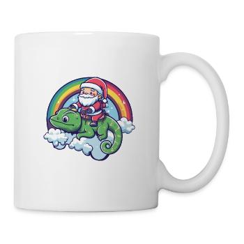 Chameleon Santa Claus Rainbow - Mug - white - Right