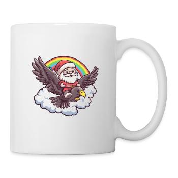Harpyie Vogel Weihnachtsmann Regenbogen - Tasse - Weiß - Rechts