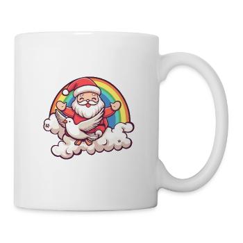 Dove Bird Santa Claus Rainbow - Mug - white - Right