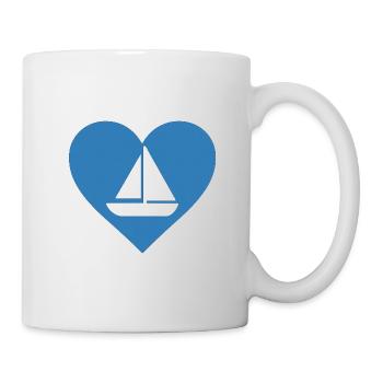 Sailboat Heart Motif - Mug - white - Right